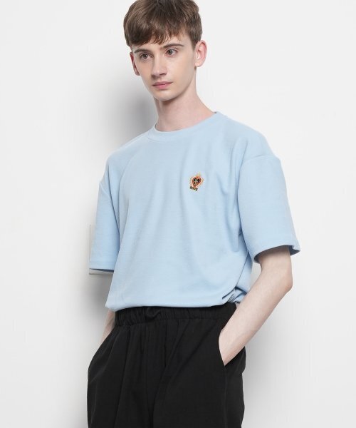 THE-ABON（エイボン）の「メンズサマーコクタージニットラウンド半袖Tシャツグレー（ニット/セーター・メンズ・グレー・M/L）」の3枚目の写真