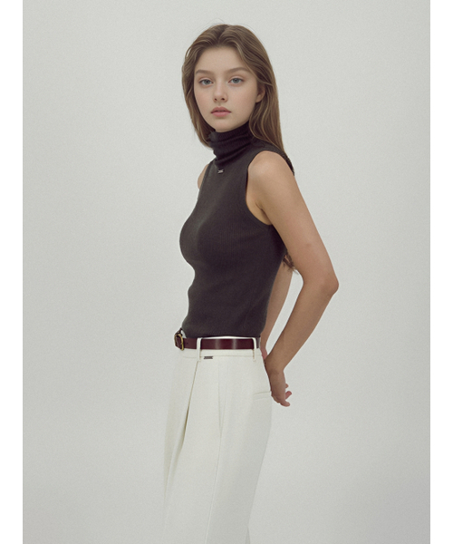 ACUD（アクド）の「Ribbed Sleeveless Knit _D.Brown（Tシャツ/カットソー・レディース・その他・FREE）」の3枚目の写真