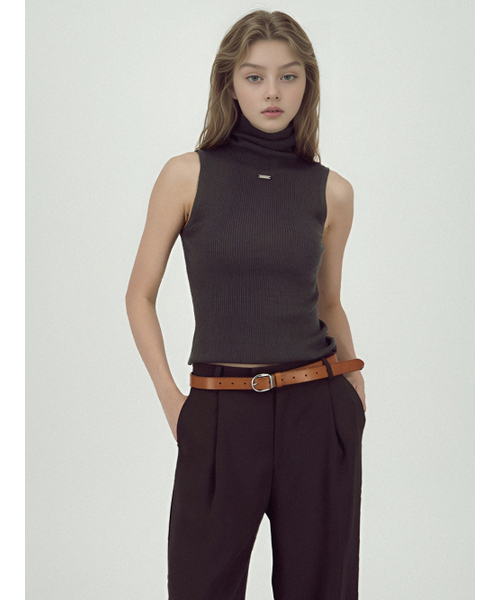 ACUD（アクド）の「Ribbed Sleeveless Knit _D.Brown（Tシャツ/カットソー・レディース・その他・FREE）」の5枚目の写真