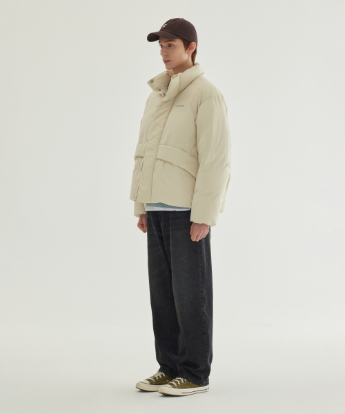 COVERNAT（カバーナット）の「ノンキルティングショートパファー Ecru（ダウンジャケット/コート・レディース・その他・S/M/L/XL/XS/XXL）」の5枚目の写真
