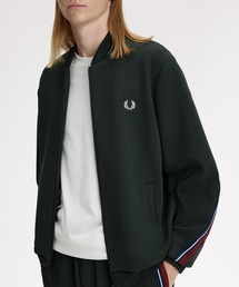 FRED PERRY(�t���b�h�y���[)��Stripe Tape Pique Track Jacket�^�X�g���C�v�e�[�v�s�P�g���b�N�W���P�b�g(�W���[�W)