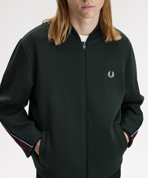 セール】Stripe Tape Pique Track Jacket／ストライプテープピケ
