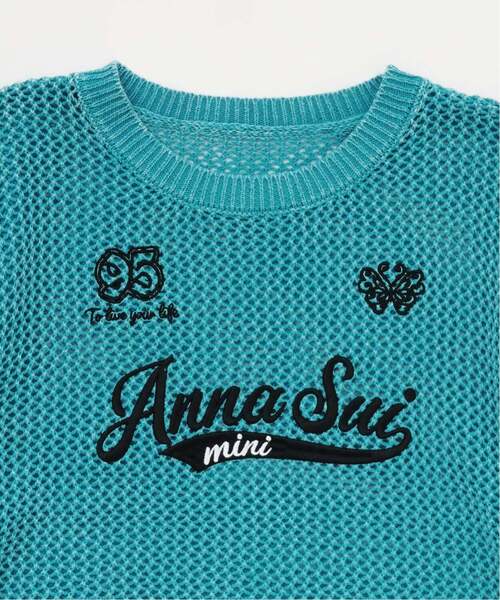 ANNA SUI mini（アナスイ・ミニ）の「色彩映えメッシュニット＋長袖T【洗える】（Tシャツ/カットソー・キッズ・ターコイズブルー/ラベンダー・140cm/130cm/120cm/160cm/150cm）」の5枚目の写真