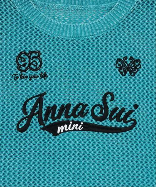 ANNA SUI mini（アナスイ・ミニ）の「色彩映えメッシュニット＋長袖T【洗える】（Tシャツ/カットソー・キッズ・ターコイズブルー/ラベンダー・140cm/130cm/120cm/160cm/150cm）」の6枚目の写真