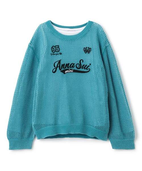 ANNA SUI mini（アナスイ・ミニ）の「色彩映えメッシュニット＋長袖T【洗える】（Tシャツ/カットソー・キッズ・ターコイズブルー/ラベンダー・140cm/130cm/120cm/160cm/150cm）」の16枚目の写真