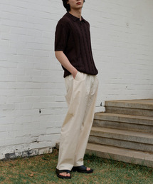 CONCEPTIDE（コンセプタイド）の「リネンライクワイドバンディングパンツ_Oatmeal（その他パンツ）」