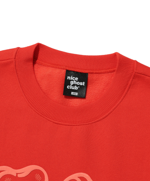 NICE GHOST CLUB(ナイスゴーストクラブ)の「GUMMY BEAR & LOGO SWEATSHIRTS_ORANGE(NG2DFUM440A)(スウェット・レディース・その他・M/L/S)」の3枚目の写真