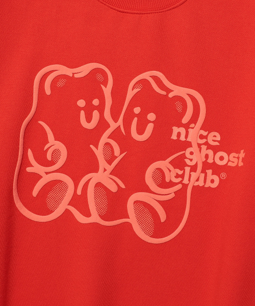 NICE GHOST CLUB(ナイスゴーストクラブ)の「GUMMY BEAR & LOGO SWEATSHIRTS_ORANGE(NG2DFUM440A)(スウェット・レディース・その他・M/L/S)」の4枚目の写真