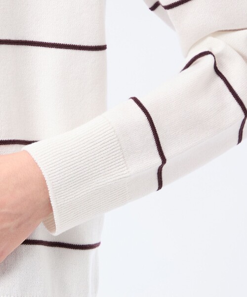 MACKINTOSH PHILOSOPHY(マッキントッシュ フィロソフィー)の「ライティングロゴボーダーニット(ニット/セーター・レディース・ブラウン系その他4/グリーン系その他/ダークネイビー・38)」の10枚目の写真