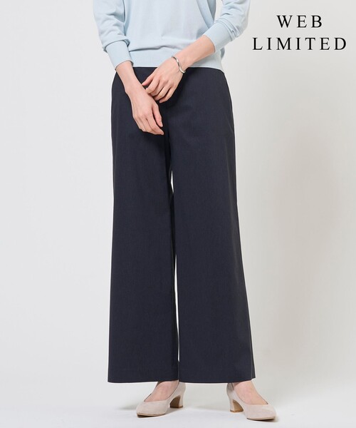 J.PRESS Ladies(J.プレス レディス)の「【WEB限定・人気素材・セットアップ対応】セルロースリネンストレッチ ワイドストレート パンツ(その他パンツ・レディース・グレー系/ローズ系/ライトグレー系/ベージュ系/ネイビー系・XS/S)」の4枚目の写真