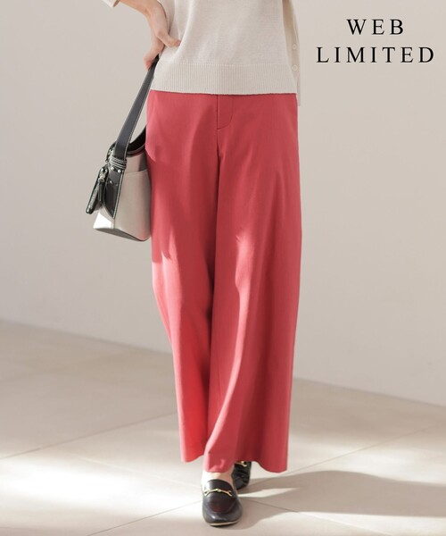 J.PRESS Ladies(J.プレス レディス)の「【WEB限定・人気素材・セットアップ対応】セルロースリネンストレッチ ワイドストレート パンツ(その他パンツ・レディース・グレー系/ローズ系/ライトグレー系/ベージュ系/ネイビー系・XS/S)」の5枚目の写真
