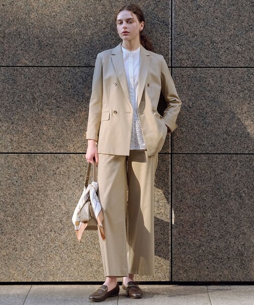 J.PRESS Ladies(J.プレス レディス)の「【WEB限定・人気素材・セットアップ対応】セルロースリネンストレッチ ワイドストレート パンツ(その他パンツ・レディース・グレー系/ローズ系/ライトグレー系/ベージュ系/ネイビー系・XS/S)」の8枚目の写真