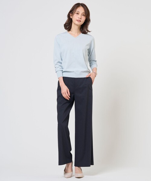 J.PRESS Ladies(J.プレス レディス)の「【WEB限定・人気素材・セットアップ対応】セルロースリネンストレッチ ワイドストレート パンツ(その他パンツ・レディース・グレー系/ローズ系/ライトグレー系/ベージュ系/ネイビー系・XS/S)」の17枚目の写真