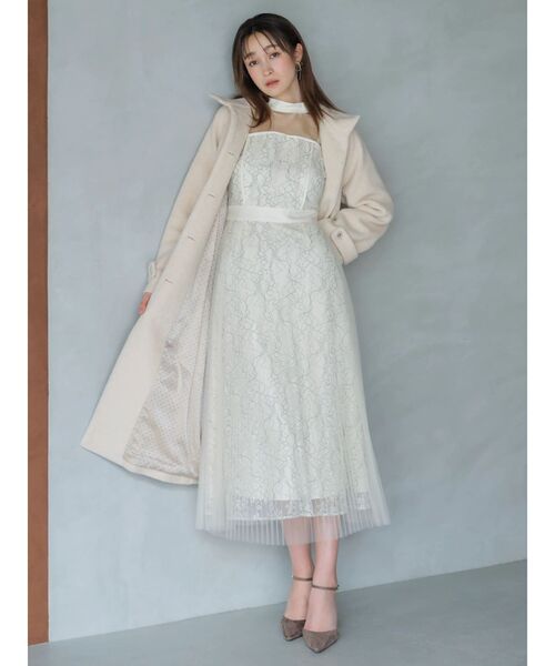 dazzlin（ダズリン）の「【藤井サチコラボ】スタンドウールライクコート（その他アウター・レディース・アイボリー/ブルー/ピンク・SMALL/MEDIUM）」の7枚目の写真