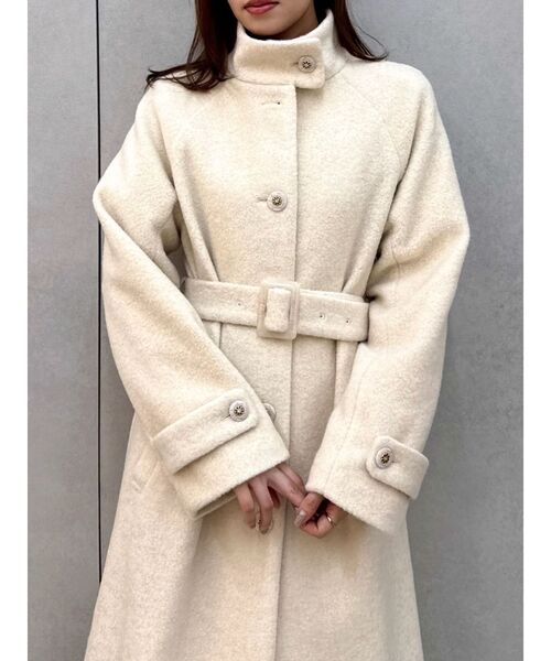 dazzlin（ダズリン）の「【藤井サチコラボ】スタンドウールライクコート（その他アウター・レディース・アイボリー/ブルー/ピンク・SMALL/MEDIUM）」の12枚目の写真