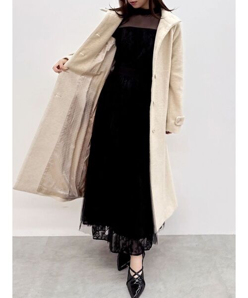 dazzlin（ダズリン）の「【藤井サチコラボ】スタンドウールライクコート（その他アウター・レディース・アイボリー/ブルー/ピンク・SMALL/MEDIUM）」の15枚目の写真