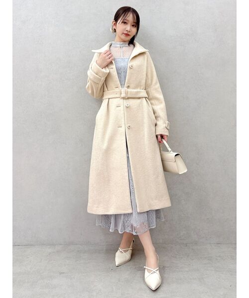 dazzlin（ダズリン）の「【藤井サチコラボ】スタンドウールライクコート（その他アウター・レディース・アイボリー/ブルー/ピンク・SMALL/MEDIUM）」の19枚目の写真