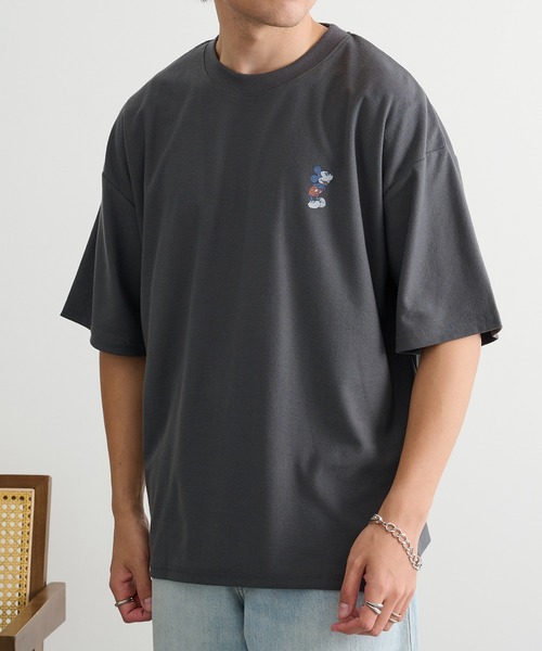 Disney(ディズニー)の「【Disney】ミッキー&ミニー プリントTシャツ 吸汗速乾/イージーケア COOLMAX 6277-6804 MNY(Tシャツ/カットソー・メンズ・ベージュ/ブラック・L/2L/M)」の14枚目の写真