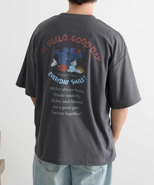 Disney(ディズニー)の「【Disney】ミッキー&ミニー プリントTシャツ 吸汗速乾/イージーケア COOLMAX 6277-6804 MNY(Tシャツ/カットソー・メンズ・ベージュ/ブラック・L/2L/M)」の13枚目の写真