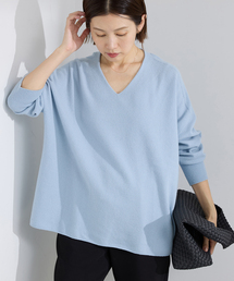 IENA | 《追加5》Fineニュージーウール ニュアンス Vプルオーバー(ニット/セーター)