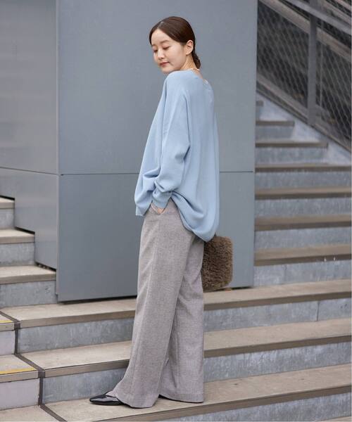 IENA(イエナ)の「《追加5》Fineニュージーウール ニュアンス Vプルオーバー(ニット/セーター・レディース・スカイブルー/ホワイト・FREE)」の8枚目の写真