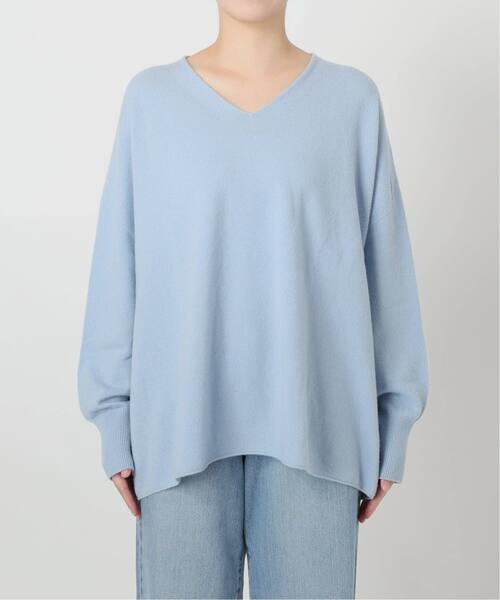 IENA(イエナ)の「《追加5》Fineニュージーウール ニュアンス Vプルオーバー(ニット/セーター・レディース・スカイブルー/ホワイト・FREE)」の17枚目の写真