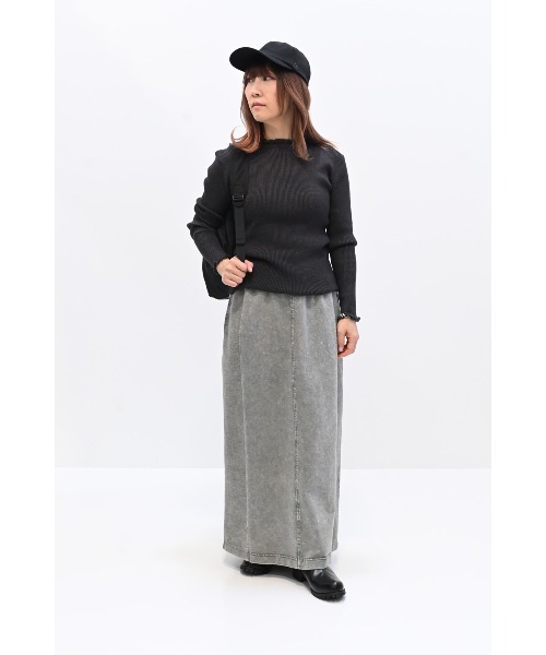 HEART MARKET(ハートマーケット)の「もちもち衿フリルリブニットプルオーバー(Tシャツ/カットソー・レディース・グレー/スミクロ/ホワイト/ブラック系その他・FREE)」の19枚目の写真