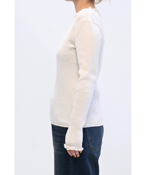 HEART MARKET(ハートマーケット)の「もちもち衿フリルリブニットプルオーバー(Tシャツ/カットソー・レディース・グレー/スミクロ/ホワイト/ブラック系その他・FREE)」の22枚目の写真
