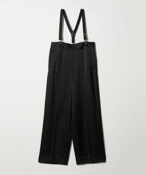 conte（コンテ）の「＜conte＞サテン サスペンダー ワイドパンツ（その他パンツ・レディース・ブラック・38）」の4枚目の写真
