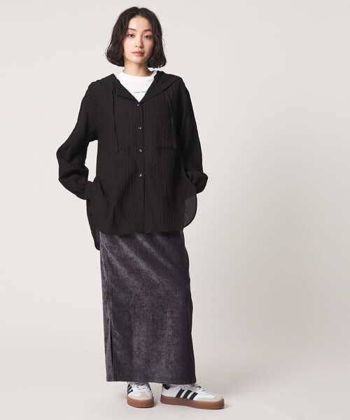 CITEN(シテン)の「<CITEN>シアーフードシャツ(シャツ/ブラウス・レディース・ブラック/イエロー/ホワイト・FREE)」の8枚目の写真