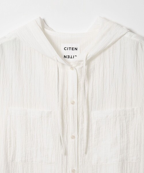 CITEN(シテン)の「<CITEN>シアーフードシャツ(シャツ/ブラウス・レディース・ブラック/イエロー/ホワイト・FREE)」の16枚目の写真