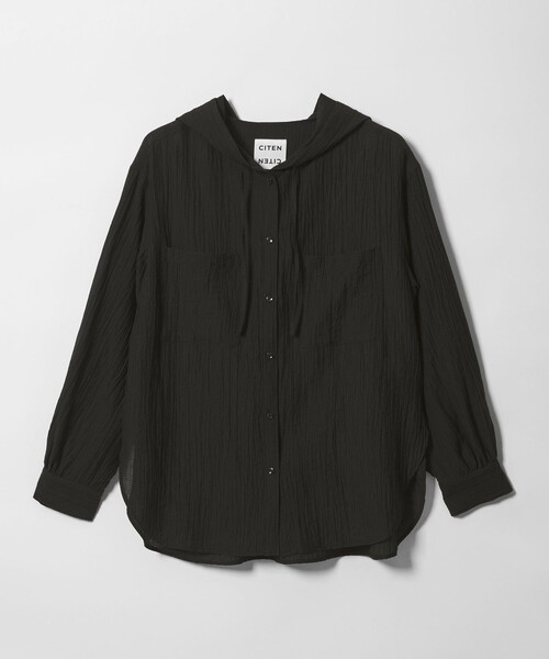 CITEN(シテン)の「<CITEN>シアーフードシャツ(シャツ/ブラウス・レディース・ブラック/イエロー/ホワイト・FREE)」の22枚目の写真