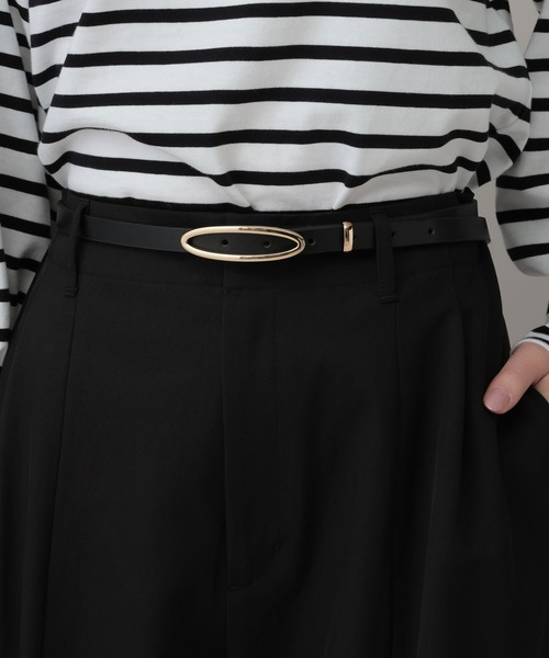 A part by（アパートバイ）の「オーバルベルト（ベルト・レディース・ブラック/ブラウン・FREE）」の3枚目の写真