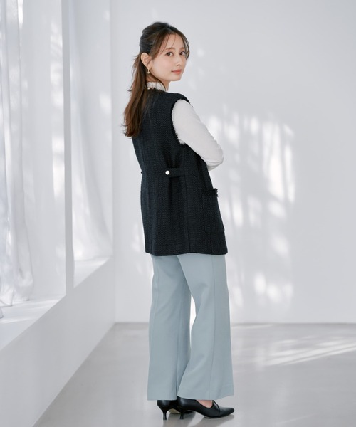 COHINA（コヒナ）の「シルキータッチハイネックカットソー 【低身長・小柄女性】（Tシャツ/カットソー・レディース・ブラック/ブルー/ホワイト・ONE SIZE）」の18枚目の写真
