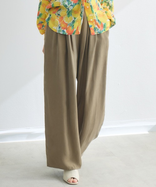 KATHARINE ROSS(キャサリンロス)の「【KATHARINE ROSS】とろみキュプラタックパンツ(その他パンツ・レディース・カーキ/ライトブルー/オレンジ・FREE)」の2枚目の写真