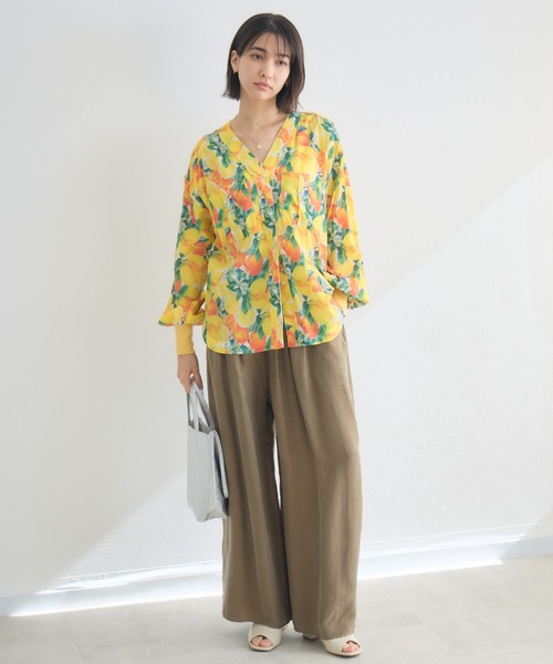 KATHARINE ROSS(キャサリンロス)の「【KATHARINE ROSS】とろみキュプラタックパンツ(その他パンツ・レディース・カーキ/ライトブルー/オレンジ・FREE)」の4枚目の写真