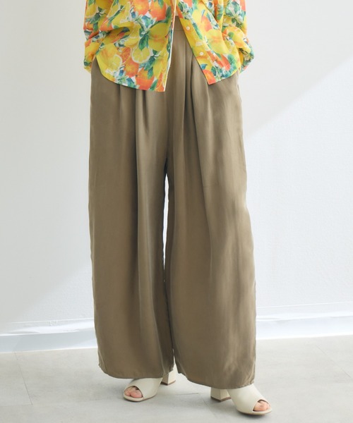 KATHARINE ROSS(キャサリンロス)の「【KATHARINE ROSS】とろみキュプラタックパンツ(その他パンツ・レディース・カーキ/ライトブルー/オレンジ・FREE)」の7枚目の写真