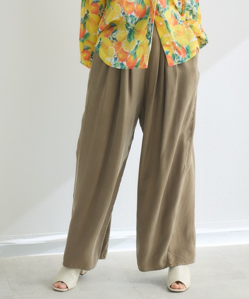 KATHARINE ROSS(キャサリンロス)の「【KATHARINE ROSS】とろみキュプラタックパンツ(その他パンツ・レディース・カーキ/ライトブルー/オレンジ・FREE)」の8枚目の写真