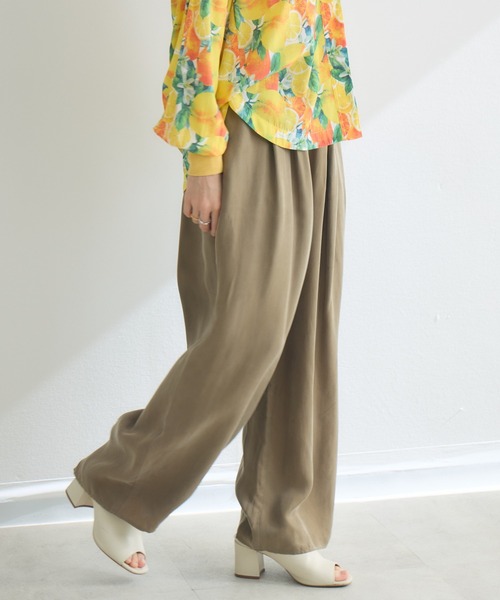 KATHARINE ROSS(キャサリンロス)の「【KATHARINE ROSS】とろみキュプラタックパンツ(その他パンツ・レディース・カーキ/ライトブルー/オレンジ・FREE)」の9枚目の写真