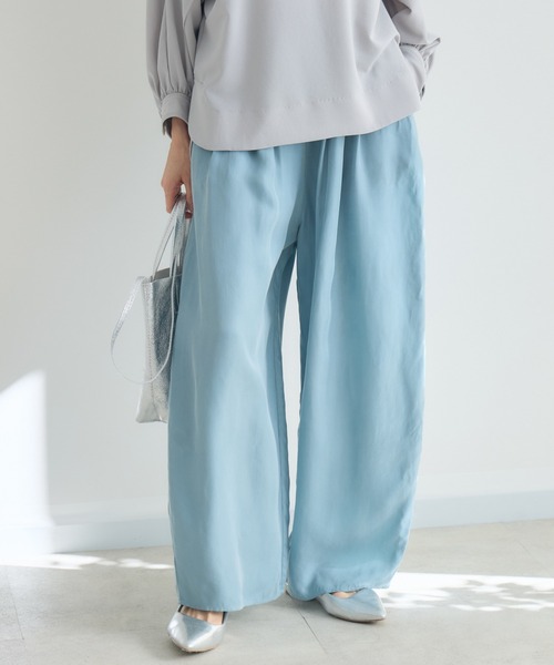 KATHARINE ROSS(キャサリンロス)の「【KATHARINE ROSS】とろみキュプラタックパンツ(その他パンツ・レディース・カーキ/ライトブルー/オレンジ・FREE)」の21枚目の写真