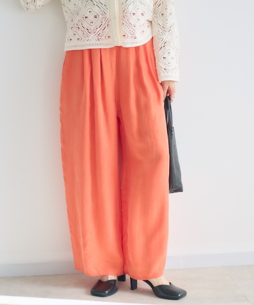 KATHARINE ROSS(キャサリンロス)の「【KATHARINE ROSS】とろみキュプラタックパンツ(その他パンツ・レディース・カーキ/ライトブルー/オレンジ・FREE)」の14枚目の写真