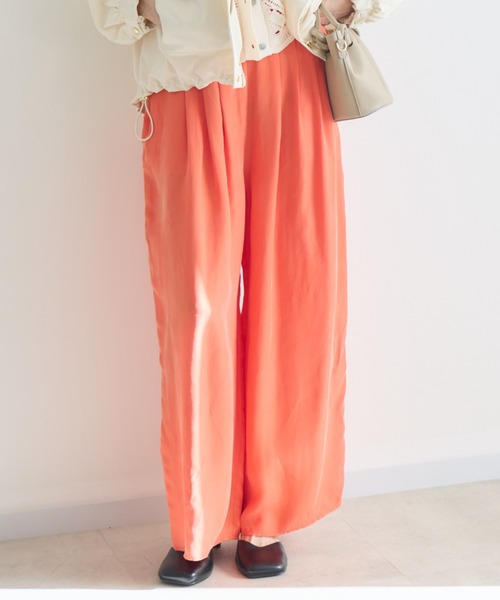 KATHARINE ROSS(キャサリンロス)の「【KATHARINE ROSS】とろみキュプラタックパンツ(その他パンツ・レディース・カーキ/ライトブルー/オレンジ・FREE)」の15枚目の写真