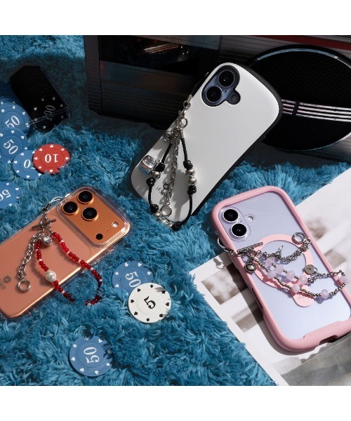 iFace（アイフェイス）の「iFace Phoneチャーム ビーズ ストラップ（キーホルダー・レディース・レッド/ピンク系その他/ブラック・FREE）」の4枚目の写真