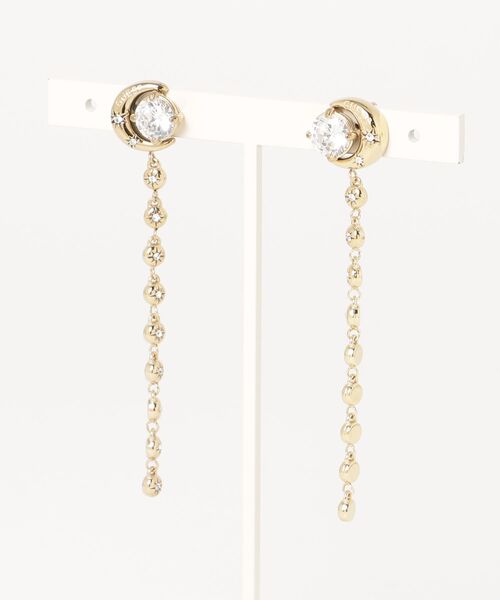 Guess（ゲス）の「AURORA 70MM Aurora Tennis Pendants アクセサリー ピアス（ピアス（両耳用）・レディース・シルバー/ゴールド・ONE SIZE）」の2枚目の写真