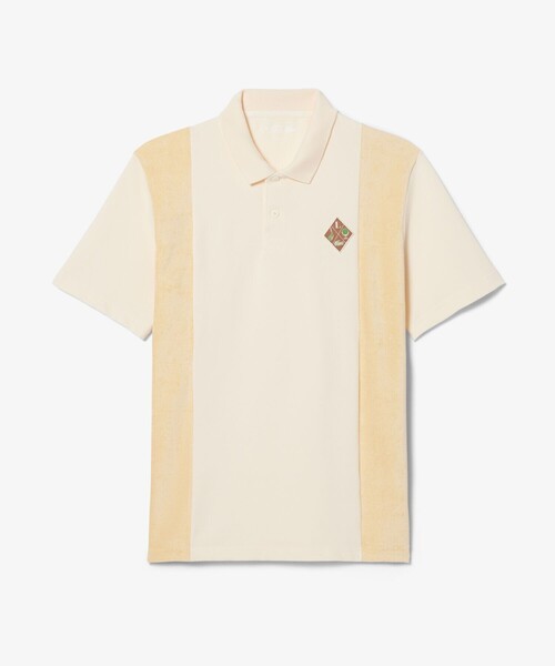 LACOSTE（ラコステ）の「サイドパネルパイル地切り替えゴルフポロシャツ（ポロシャツ・メンズ・グリーン/ベージュ・3/4/5）」の5枚目の写真