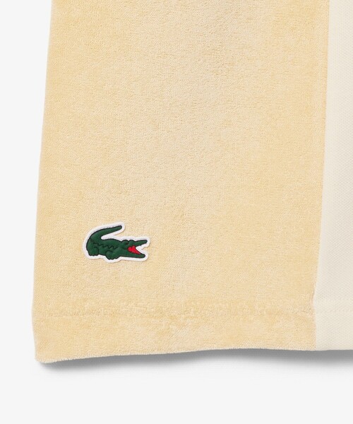 LACOSTE（ラコステ）の「サイドパネルパイル地切り替えゴルフポロシャツ（ポロシャツ・メンズ・グリーン/ベージュ・3/4/5）」の7枚目の写真