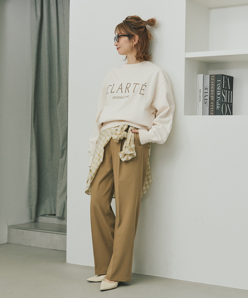 Spick & Span（スピックアンドスパン）の「ロゴ刺繍スウェット（スウェット・レディース・ベージュ/グレー・FREE）」の19枚目の写真