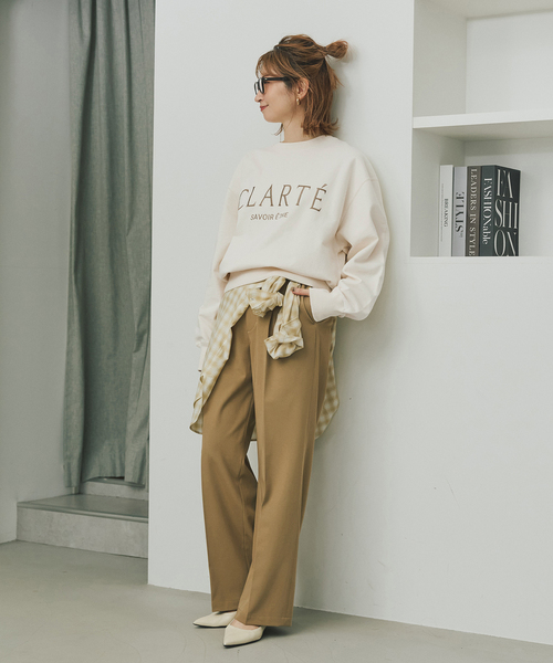 Spick & Span（スピックアンドスパン）の「ロゴ刺繍スウェット（スウェット・レディース・ベージュ/グレー・FREE）」の5枚目の写真