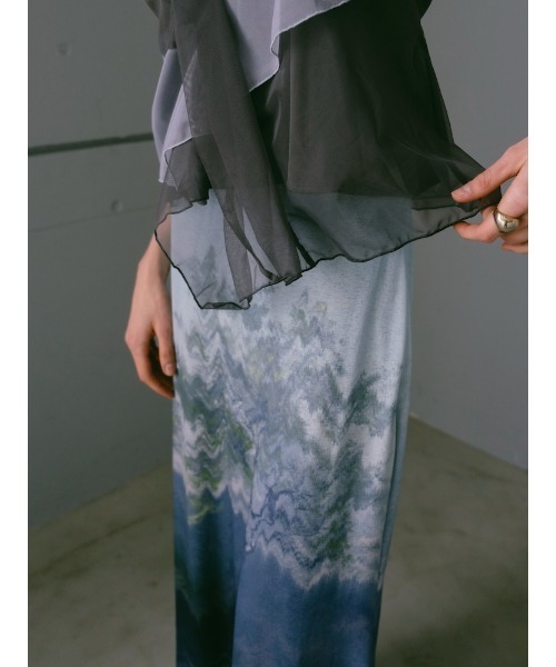 sahara(サハラ)の「Bi-color Ruffle Sheer Camisole/バイカラーラッフルシアーキャミソール(キャミソール・レディース・ブラック/ブルーグレー/ブラウン・FREE)」の16枚目の写真