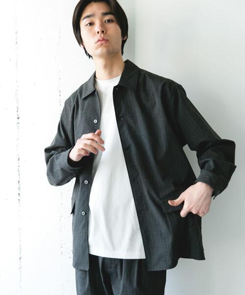URBAN RESEARCH DOORS（アーバンリサーチドアーズ）の「ウールライクシャツジャケット（その他アウター・メンズ・グレー系その他/ブラウン/ライトグレー・MEDIUM/LARGE）」の3枚目の写真